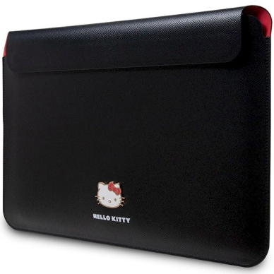 Hello Kitty PU Metal Logo Dėklas a 14 laptop - Juodas 1 Hello Kitty PU Metal Logo Dėklas a 14 laptop - Juodas 1