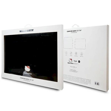 Hello Kitty PU Metal Logo Dėklas a 14 laptop - Juodas 3 Hello Kitty PU Metal Logo Dėklas a 14 laptop - Juodas 3