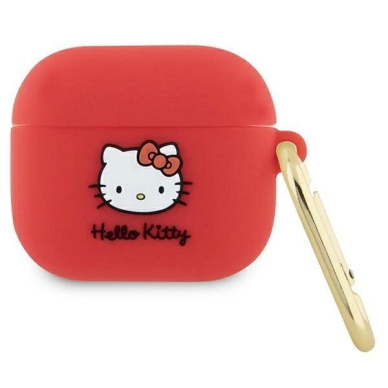 Hello Kitty Dėklas Silicone 3D Kitty HeadAirPods 3 - fuchsia Hello Kitty Dėklas Silicone 3D Kitty HeadAirPods 3 - fuchsia