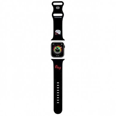 Hello Kitty Dėklas Silicone Kitty Head Strap for Apple Watch 42/44/45/49mm - Juodas Hello Kitty Dėklas Silicone Kitty Head Strap for Apple Watch 42/44/45/49mm - Juodas