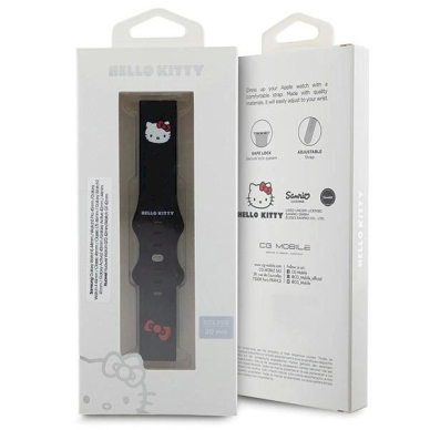 Hello Kitty Silicone Kitty Head Apyrankė universal 20mm - Juodas 3