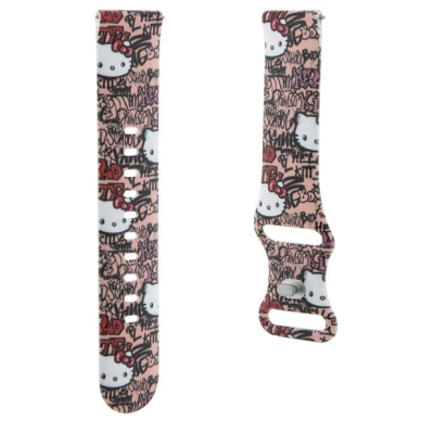 Hello Kitty Silicone Tags Graffiti Apyrankė universal 20mm - Rožinis 2