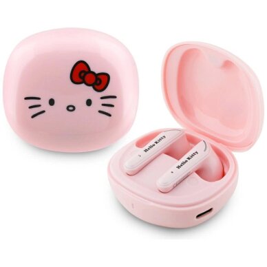 Belaidės ausinės Hello Kitty TWS O Glossy Finish – rožinės