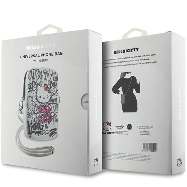 Hello Kitty Graffiti Kitty Head rankinė – balta 4 Hello Kitty Graffiti Kitty Head rankinė – balta 4