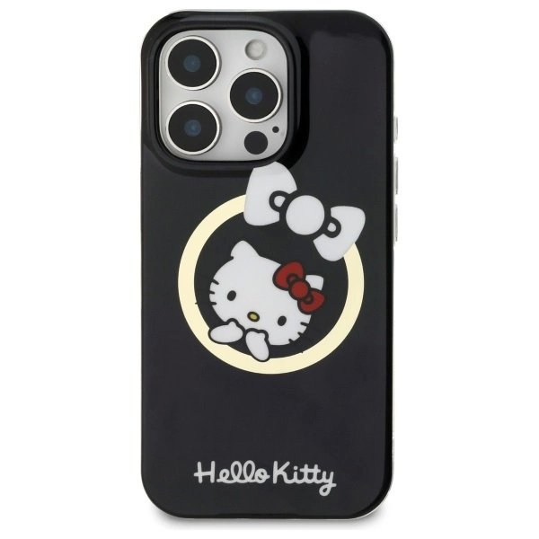 Dėklas Hello Kitty IML Fun bow Magsafe iPhone 16 Pro Max - Juodas 2 Dėklas Hello Kitty IML Fun bow Magsafe iPhone 16 Pro Max - Juodas 2
