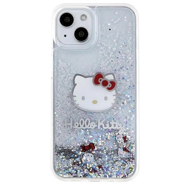 Hello Kitty Dėklas Liquid Glitter Charms Kitty HeadiPhone 14 - Sidabrinis 2 Hello Kitty Dėklas Liquid Glitter Charms Kitty HeadiPhone 14 - Sidabrinis 2