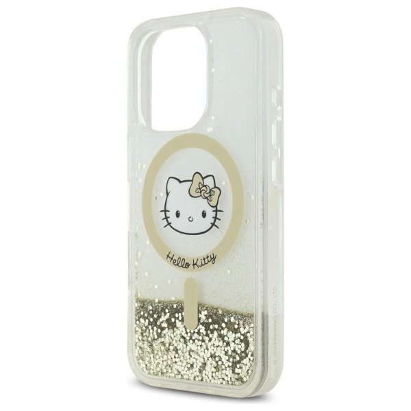 Dėklas Hello Kitty Liquid Glitter Fever MagSafe iPhone 16 Pro Max - Gold 5 Dėklas Hello Kitty Liquid Glitter Fever MagSafe iPhone 16 Pro Max - Gold 5