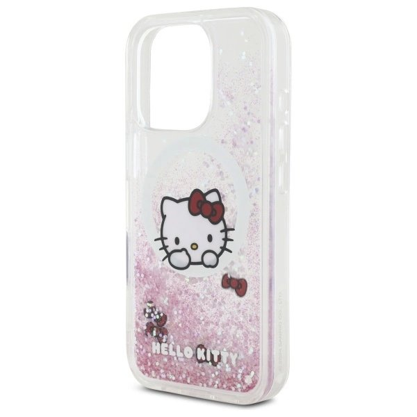 Dėklas Hello Kitty Liquid Glitter Sweet Kitty Bows MagSafe  iPhone 16 Pro Max - Baltas 5 Dėklas Hello Kitty Liquid Glitter Sweet Kitty Bows MagSafe  iPhone 16 Pro Max - Baltas 5