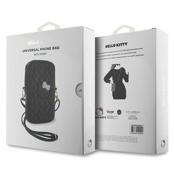 Hello Kitty Quilted Bows apyrankės krepšys – juodas 4 Hello Kitty Quilted Bows apyrankės krepšys – juodas 4