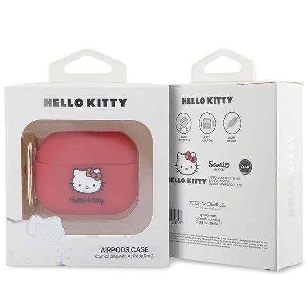 Hello Kitty Dėklas Silicone 3D Kitty HeadAirPods Pro 2 (2022/2023) - fuchsia 3 Hello Kitty Dėklas Silicone 3D Kitty HeadAirPods Pro 2 (2022/2023) - fuchsia 3