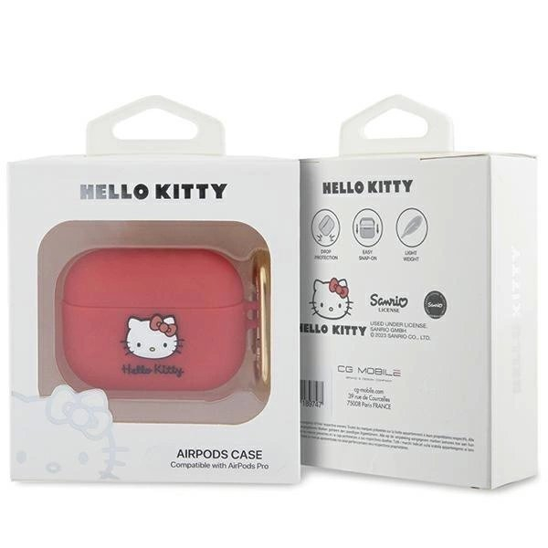 Hello Kitty Dėklas Silicone 3D Kitty HeadAirPods Pro - fuchsia 2 Hello Kitty Dėklas Silicone 3D Kitty HeadAirPods Pro - fuchsia 2