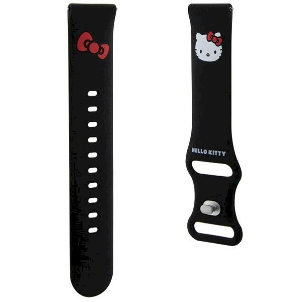 Hello Kitty Silicone Kitty Head Apyrankė universal 20mm - Juodas 2 Hello Kitty Silicone Kitty Head Apyrankė universal 20mm - Juodas 2