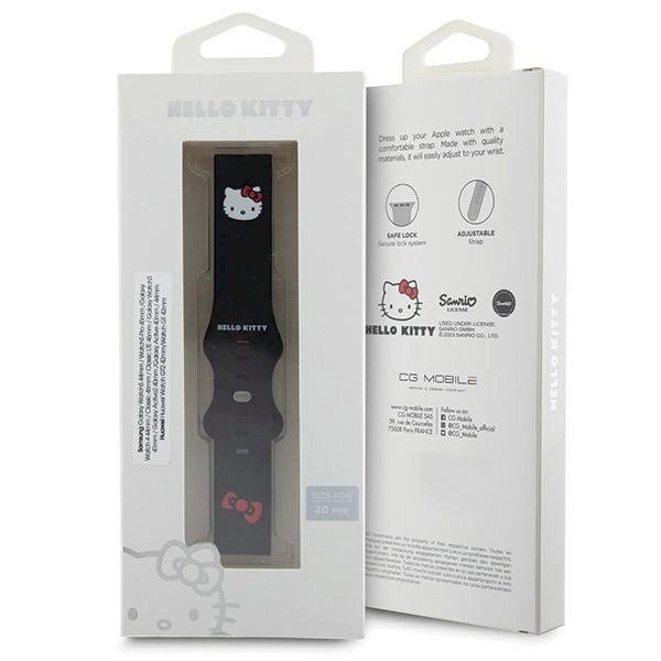 Hello Kitty Silicone Kitty Head Apyrankė universal 20mm - Juodas 3