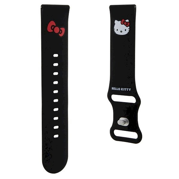 Hello Kitty Silicone Kitty Head Apyrankė universal 22mm - Juodas 2 Hello Kitty Silicone Kitty Head Apyrankė universal 22mm - Juodas 2