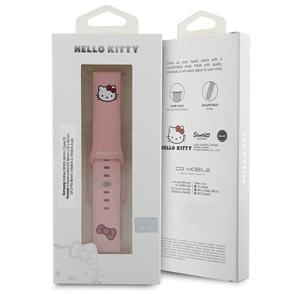Hello Kitty Silicone Kitty Head Apyrankė universal 22mm - Rožinis 3 Hello Kitty Silicone Kitty Head Apyrankė universal 22mm - Rožinis 3