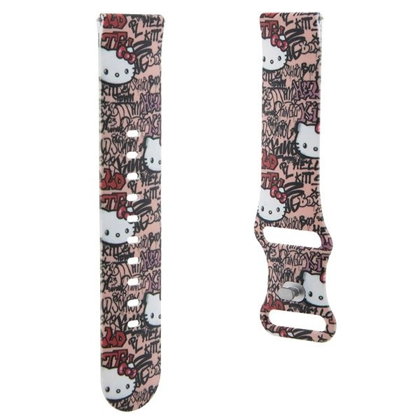 Hello Kitty Silicone Tags Graffiti Apyrankė universal 22mm - Rožinis 2