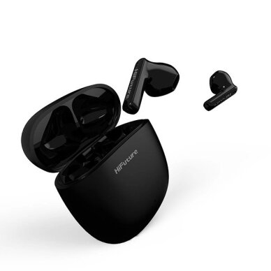 Belaidės ausinės HiFuture Colorbuds2 Bluetooth 5.3 TWS + įkrovimo stotelė – juodos 1