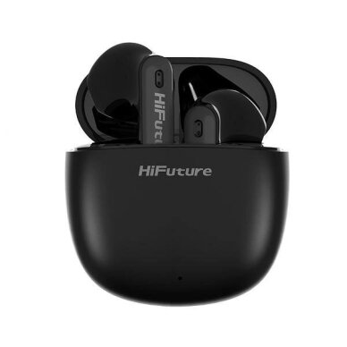 Belaidės ausinės HiFuture Colorbuds2 Bluetooth 5.3 TWS + įkrovimo stotelė – juodos