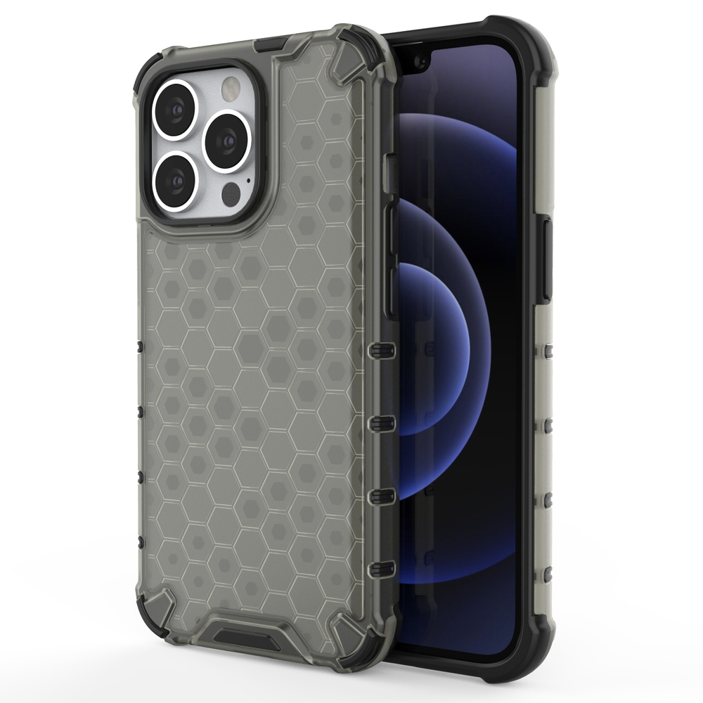 Dėklas Honeycomb Case iPhone 13 Pro juodas Dėklas Honeycomb Case iPhone 13 Pro juodas