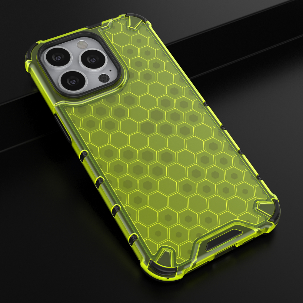 Dėklas Honeycomb Case iPhone 13 Pro žalias 13 Dėklas Honeycomb Case iPhone 13 Pro žalias 13