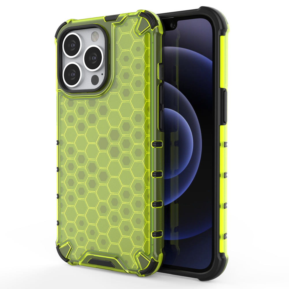 Dėklas Honeycomb Case iPhone 13 Pro žalias Dėklas Honeycomb Case iPhone 13 Pro žalias