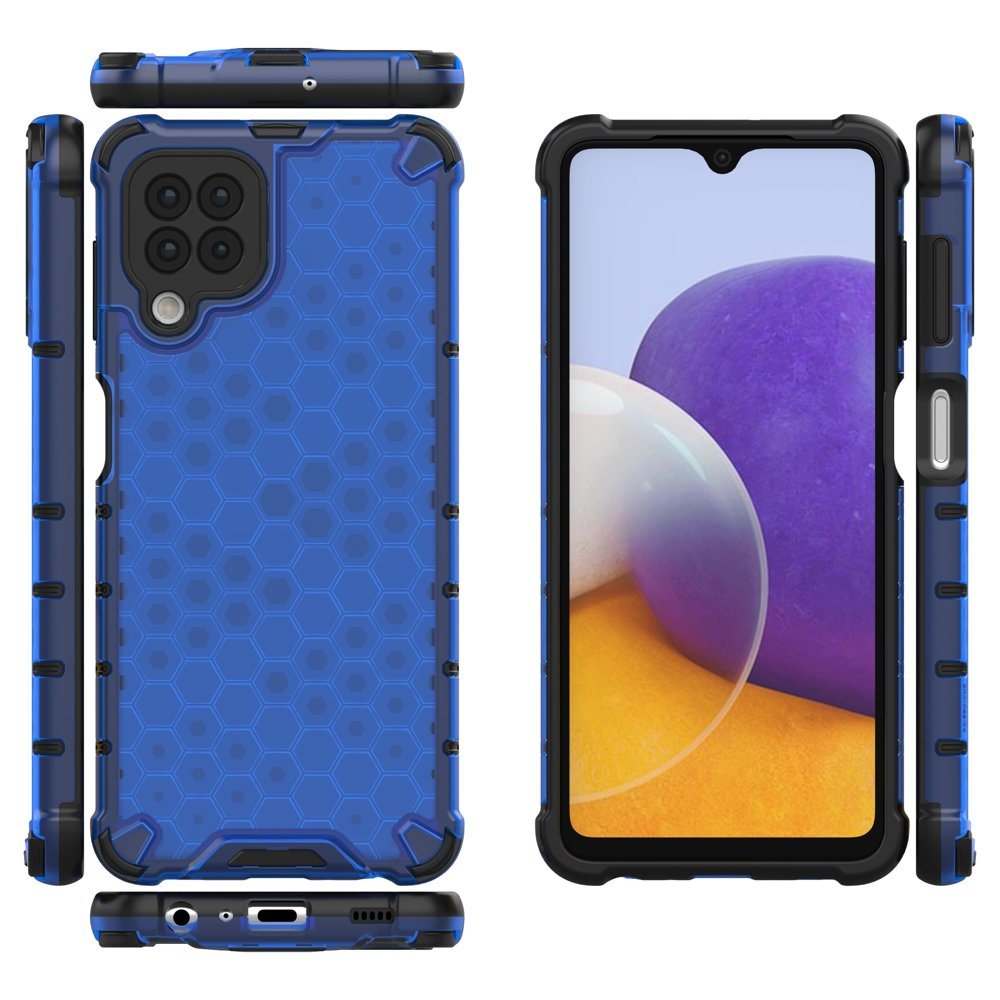 Dėklas Honeycomb Case Samsung Galaxy A22 4G mėlynas 1 Dėklas Honeycomb Case Samsung Galaxy A22 4G mėlynas 1