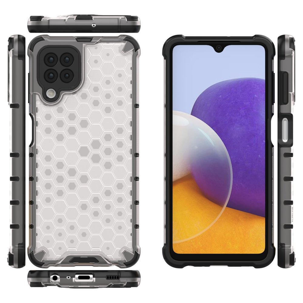 Dėklas Honeycomb Case armor cover with TPU Bumper Samsung Galaxy A22 4G Skaidrus 1 Dėklas Honeycomb Case armor cover with TPU Bumper Samsung Galaxy A22 4G Skaidrus 1