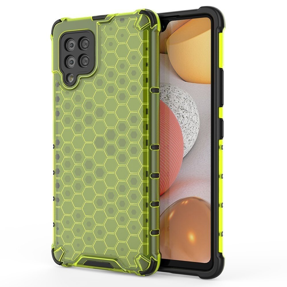 Dėklas Honeycomb Case armor cover with TPU Samsung Galaxy A42 5G žalias Dėklas Honeycomb Case armor cover with TPU Samsung Galaxy A42 5G žalias