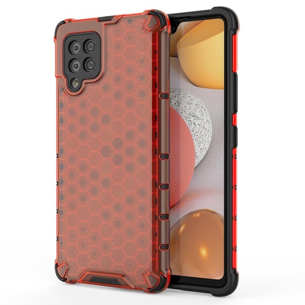 Dėklas Honeycomb Case armor cover with TPU Samsung Galaxy A42 5G raudonas Dėklas Honeycomb Case armor cover with TPU Samsung Galaxy A42 5G raudonas