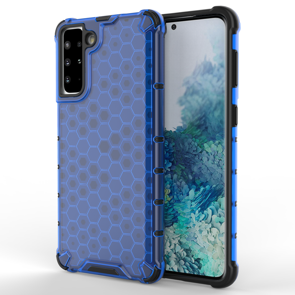 Plastikinis dėklas Honeycomb Case Samsung Galaxy S21+ 5G (S21 Plus 5G) Tamsiai mėlynas Plastikinis dėklas Honeycomb Case Samsung Galaxy S21+ 5G (S21 Plus 5G) Tamsiai mėlynas