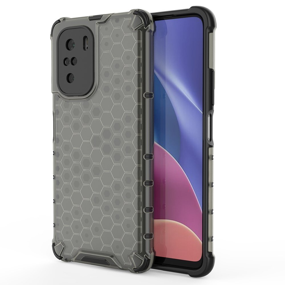 Dėklas Honeycomb Xiaomi Redmi K40 Pro+ / K40 Pro / K40 / Poco F3 Juodas Dėklas Honeycomb Xiaomi Redmi K40 Pro+ / K40 Pro / K40 / Poco F3 Juodas