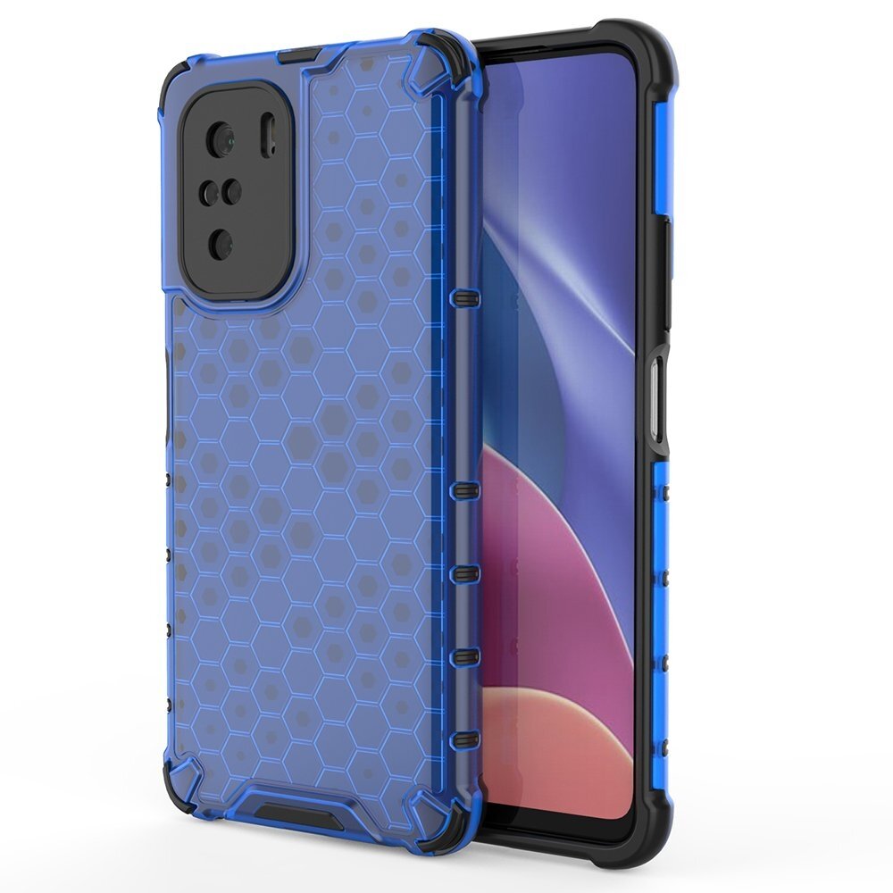 Dėklas Honeycomb Xiaomi Redmi K40 Pro+ / K40 Pro / K40 / Poco F3 Mėlynas Dėklas Honeycomb Xiaomi Redmi K40 Pro+ / K40 Pro / K40 / Poco F3 Mėlynas