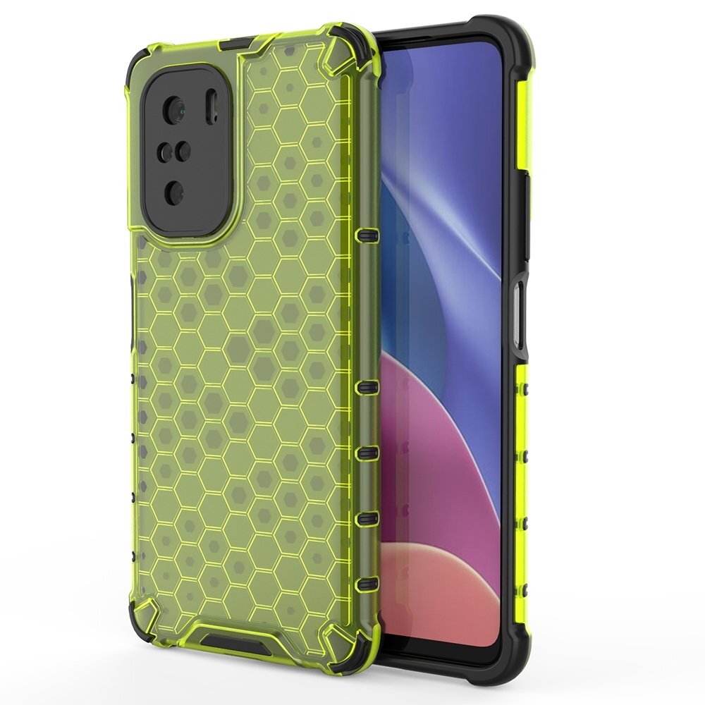 Dėklas Honeycomb Xiaomi Redmi K40 Pro+ / K40 Pro / K40 / Poco F3 Žalias Dėklas Honeycomb Xiaomi Redmi K40 Pro+ / K40 Pro / K40 / Poco F3 Žalias