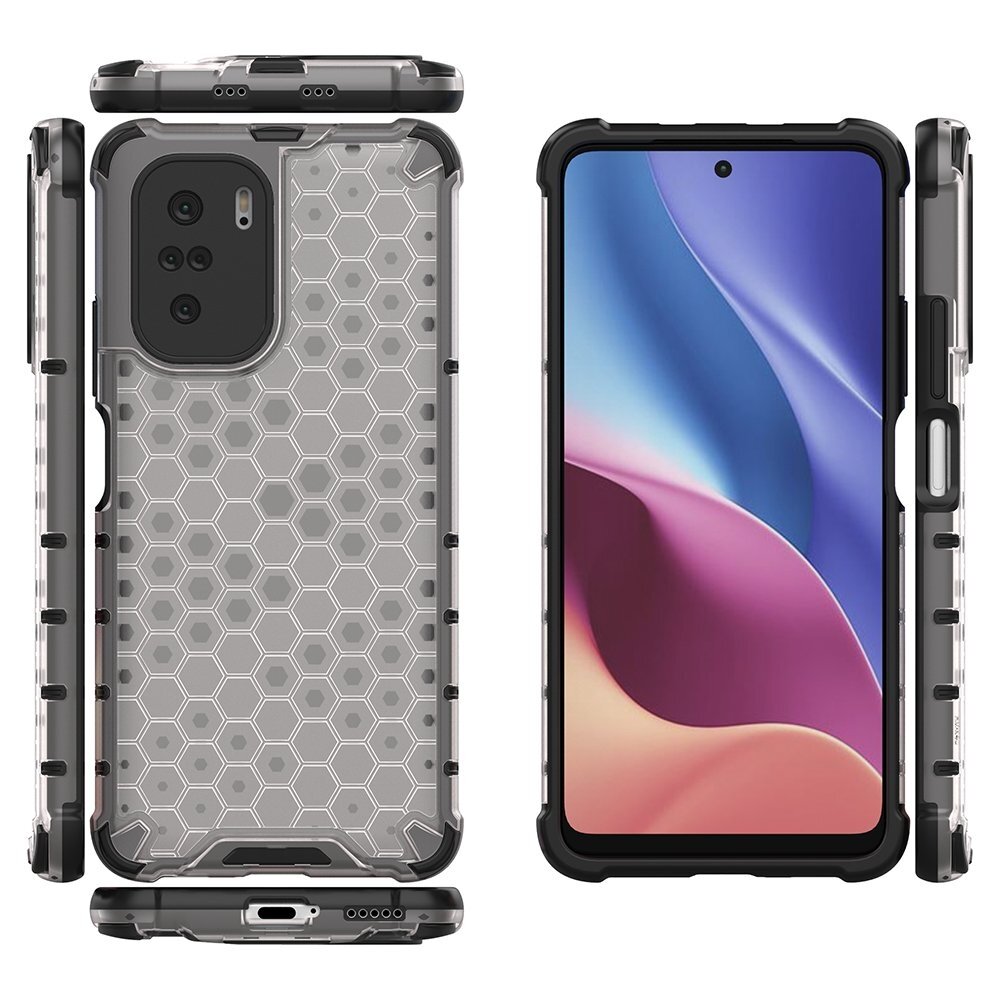 Dėklas Honeycomb Xiaomi Redmi K40 Pro+ / K40 Pro / K40 / Poco F3 Permatomas 9 Dėklas Honeycomb Xiaomi Redmi K40 Pro+ / K40 Pro / K40 / Poco F3 Permatomas 9