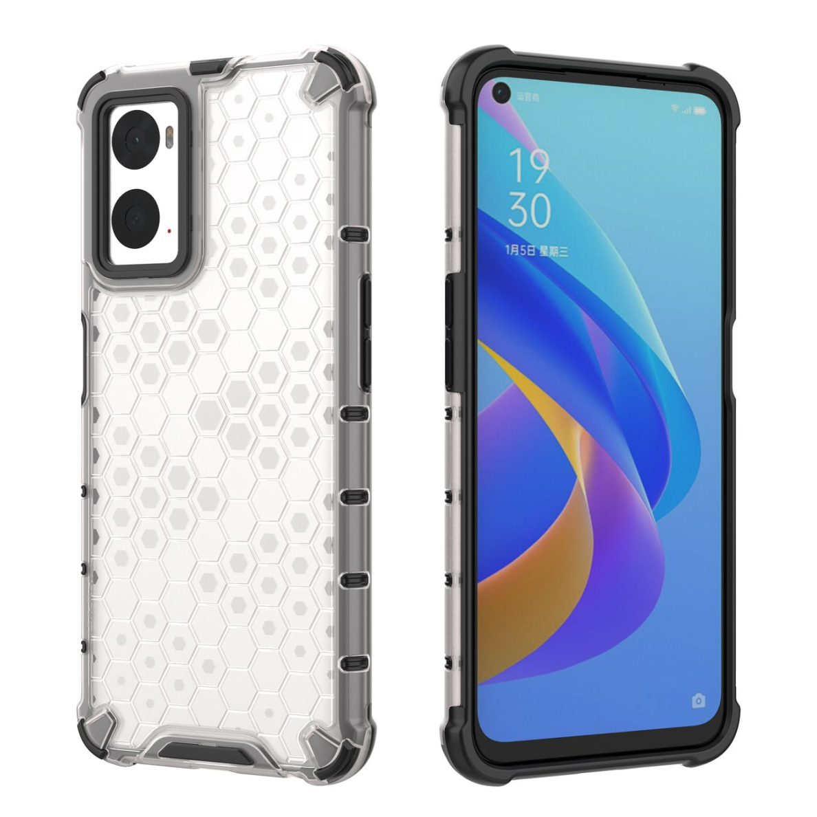 Dėklas Honeycomb case armored Oppo A76 / Oppo A36 / Realme 9i Permatomas 15 Dėklas Honeycomb case armored Oppo A76 / Oppo A36 / Realme 9i Permatomas 15