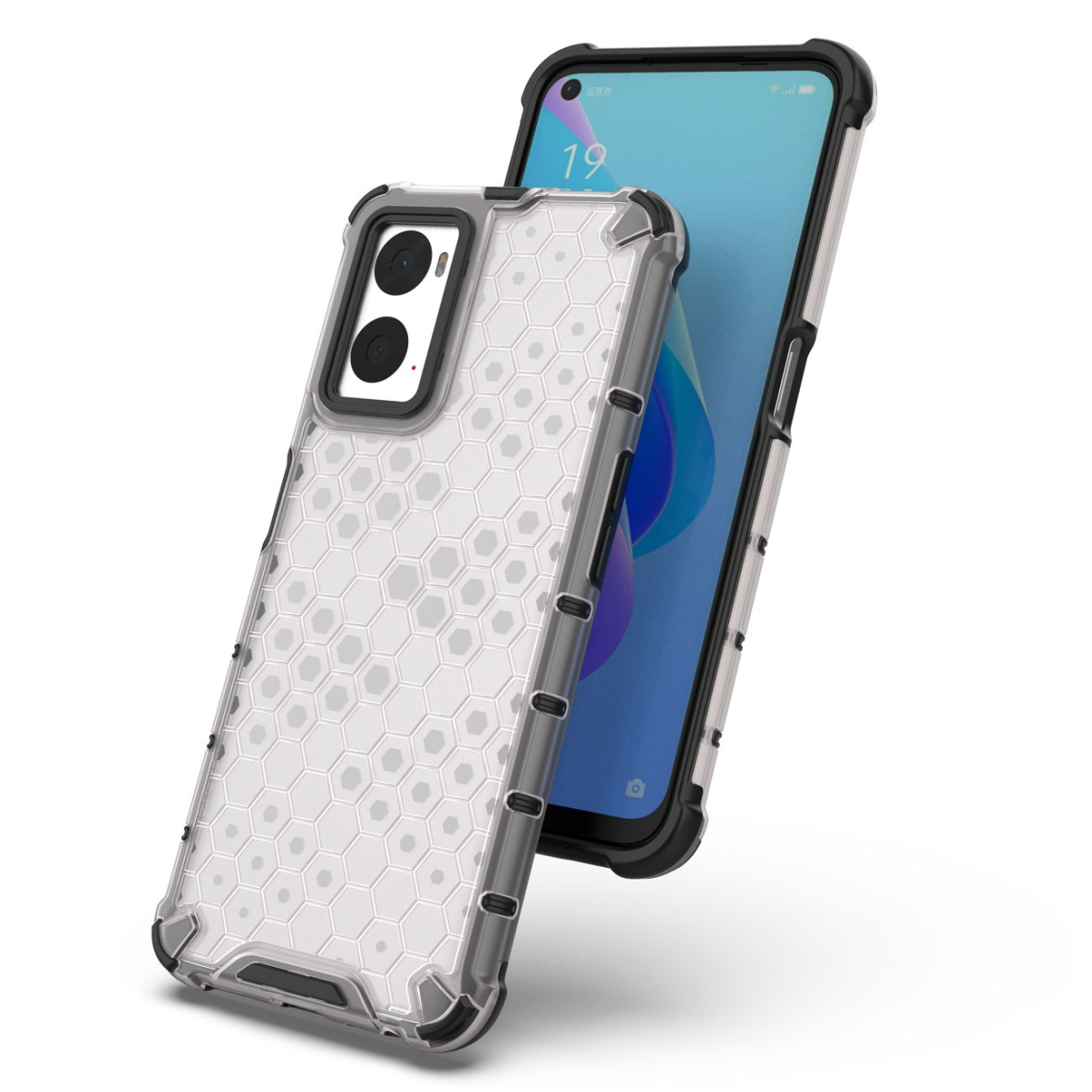 Dėklas Honeycomb case armored Oppo A76 / Oppo A36 / Realme 9i Permatomas 4