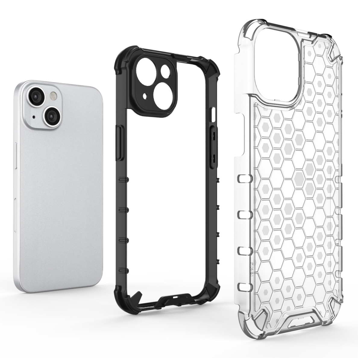 Dėklas Honeycomb iPhone 14 Plus Juodas 3 Dėklas Honeycomb iPhone 14 Plus Juodas 3