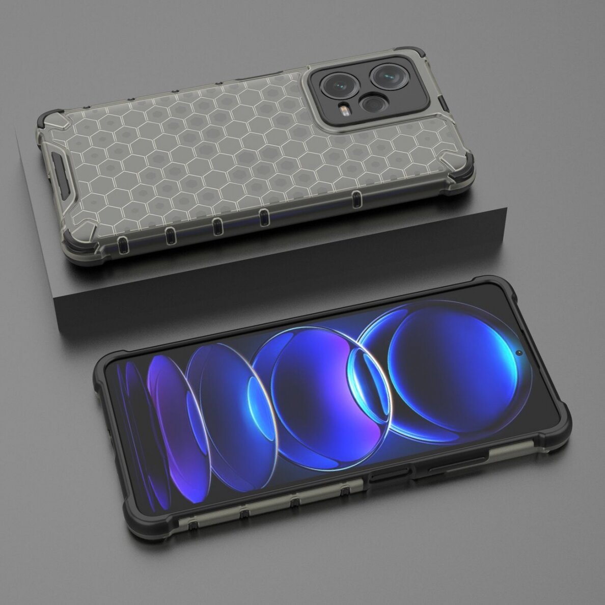 Dėklas Honeycomb Xiaomi Redmi Note 12 Pro+ armored hybrid cover Juodas 2 Dėklas Honeycomb Xiaomi Redmi Note 12 Pro+ armored hybrid cover Juodas 2
