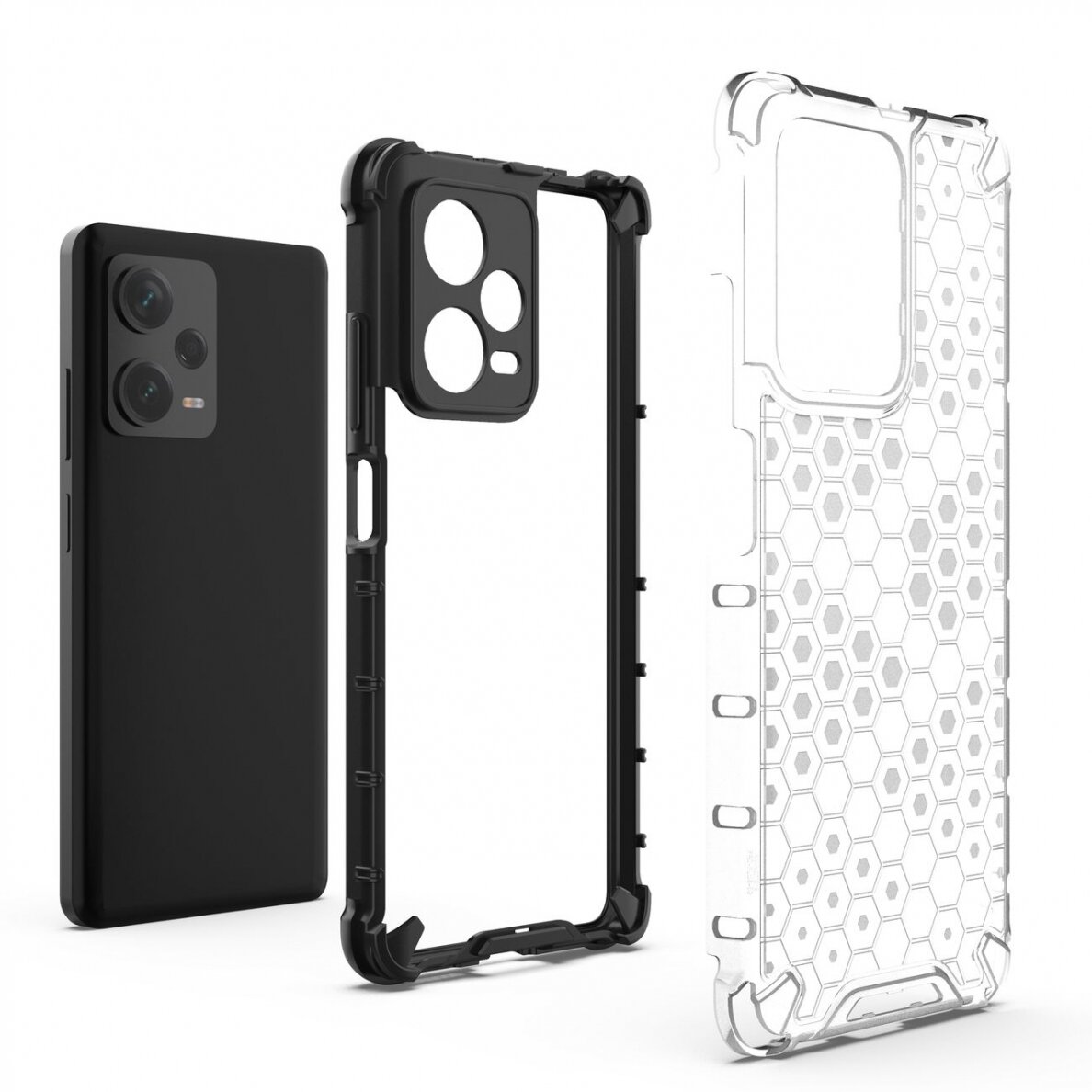 Dėklas Honeycomb Xiaomi Redmi Note 12 Pro+ armored hybrid cover Juodas 6 Dėklas Honeycomb Xiaomi Redmi Note 12 Pro+ armored hybrid cover Juodas 6