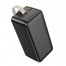 [Užsakomoji prekė] Hoco - Power Bank Smart (J111D) - 2x USB, Type-C, Micro-USB, PD30W, with LED for Battery Check and Lanyard, 50000mAh - Black