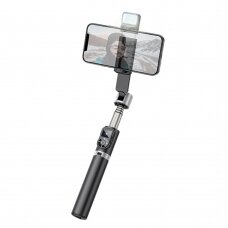 [Užsakomoji prekė] Hoco - Selfie Stick (K16) - Stable, BT 4.0, with Wireless Bluetooth Remote Controller and Light, 55mAh - Black