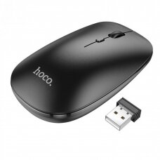[Užsakomoji prekė] Hoco - Wireless Mouse (GM15) -  2.4G, 800/1200/1600 DPI, 4D Button - Black