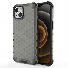 Dėklas Honeycomb Case armor cover with TPU Bumper iPhone 13 Juodas
