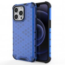 Dėklas Honeycomb Case armor cover with TPU Bumper iPhone 13 Pro Mėlynas NDRX65