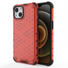 Dėklas Honeycomb Case iPhone 13 raudonas