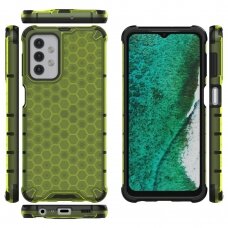 Plastikinis dėklas Honeycomb Case  Samsung Galaxy A32 5G žalias
