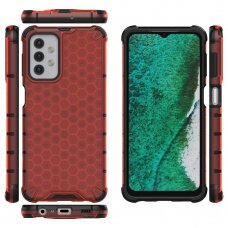Plastikinis dėklas Honeycomb Case  Samsung Galaxy A32 5G Raudonas