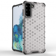 Plastikinis dėklas Honeycomb Case Samsung Galaxy S21+ 5G (S21 Plus 5G) Skaidrus