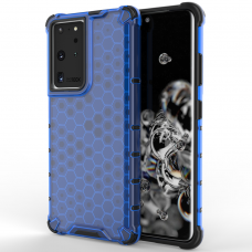 Dėklas Honeycomb case Samsung Galaxy S22 Ultra mėlynas
