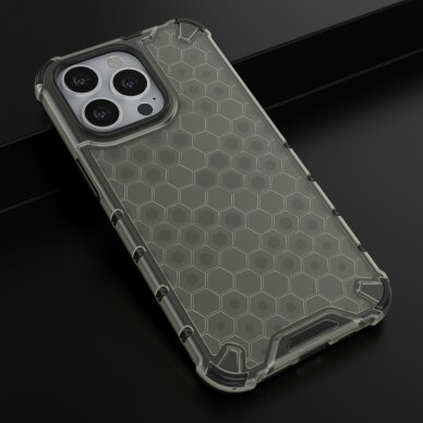 Dėklas Honeycomb Case iPhone 13 Pro juodas 13